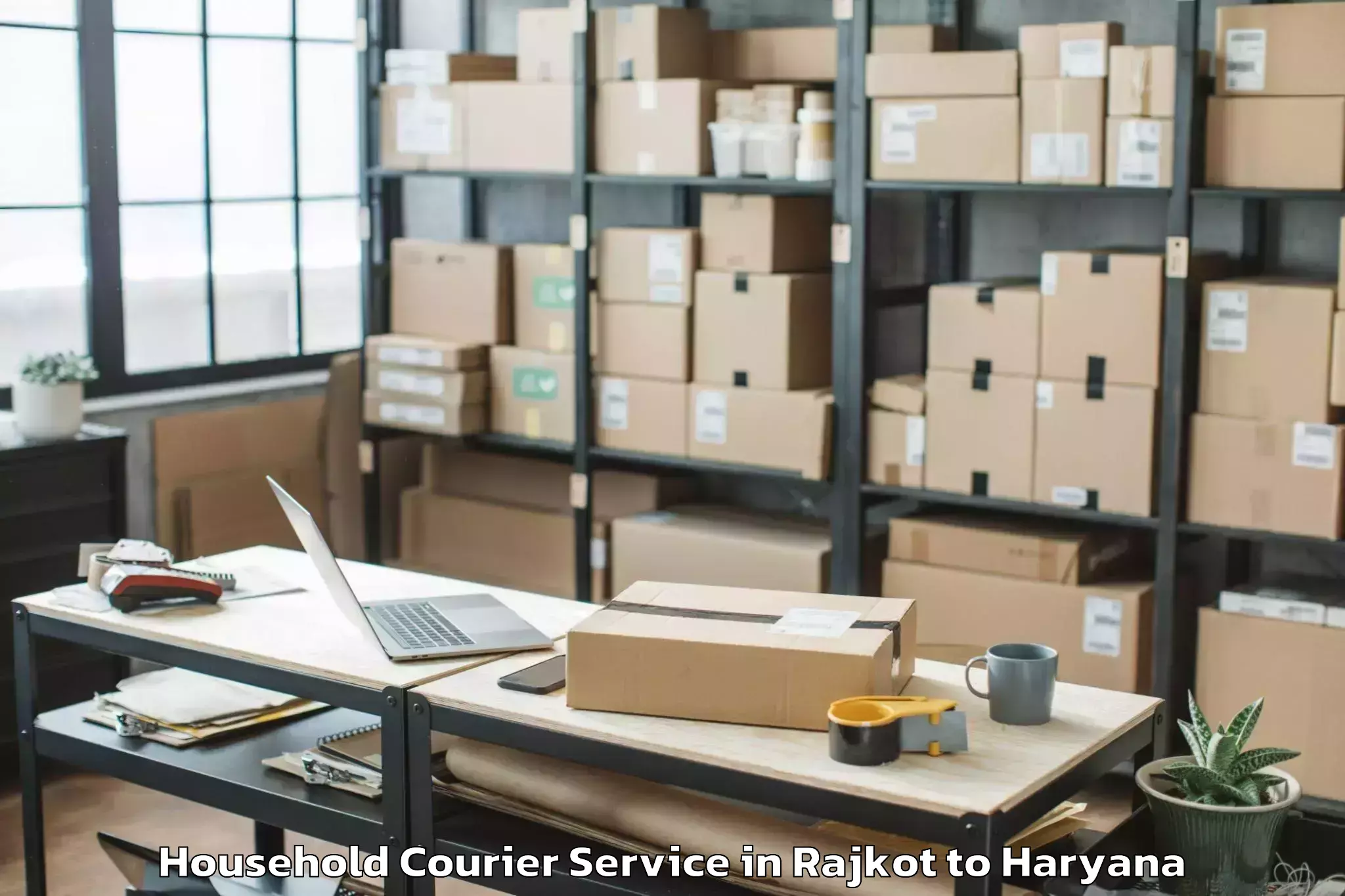 Top Rajkot to Bahadurgarh Household Courier Available